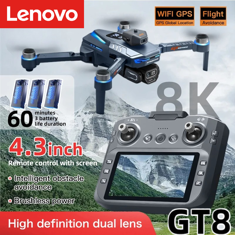 Drone Kit With Camera - Drone Lenovo GT8 8K Professionale con