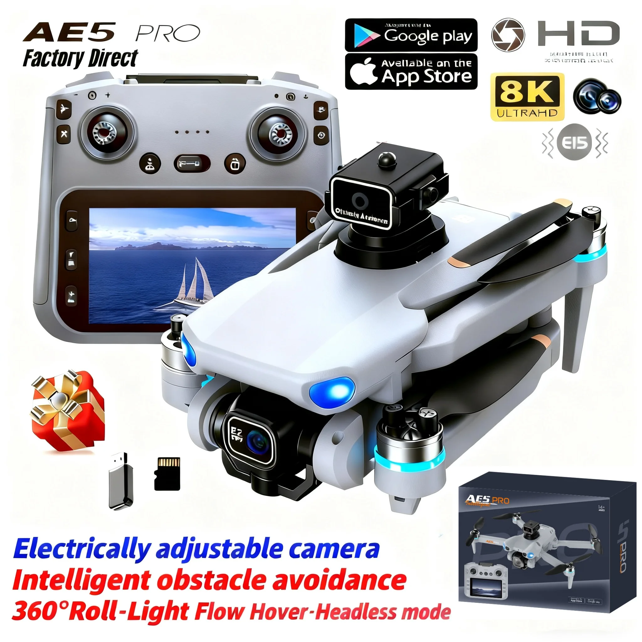 Drone AE5 Pro 8K HD con Scherm - Drone Kit Tricopter recensione e prezzo